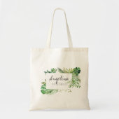 Tote Bag Sirène à feuilles de palme tropicale (Devant)