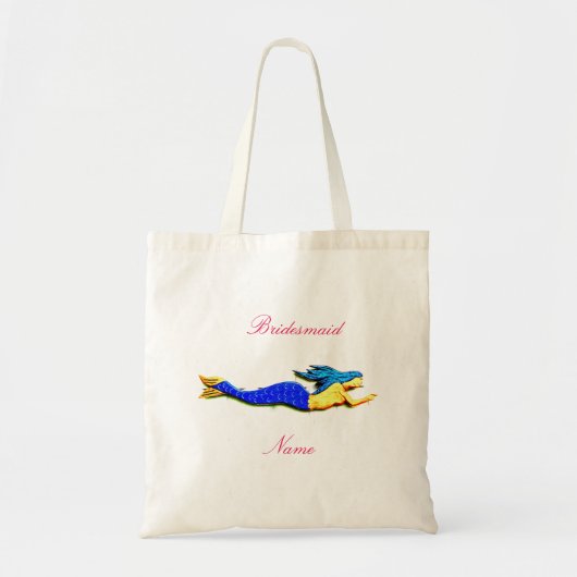 Tote Bag Sirène à queue bleue (Devant)