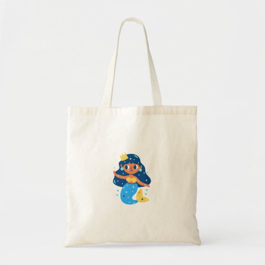 Tote Bag Sirène bleu (Devant)