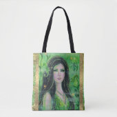 Tote Bag Sirène de Green Peridot par Renee Lavoie (Devant)