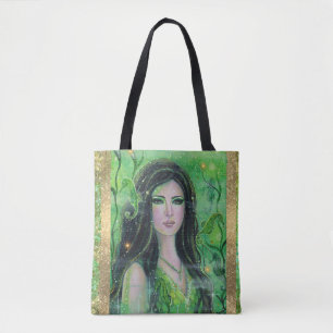 Tote Bag Sirène de Green Peridot par Renee Lavoie