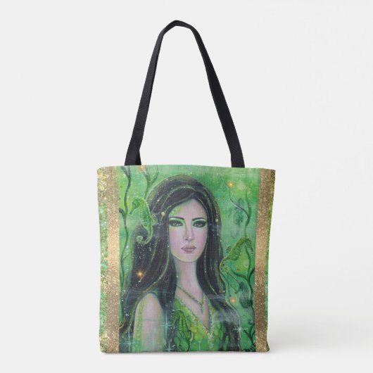 Tote Bag Sirène de Green Peridot par Renee Lavoie (Dos)