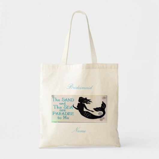 Tote Bag Sirène de mer et sable de Bridesmaid (Devant)