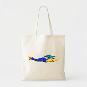 Tote Bag sirène de natation aux cheveux noirs