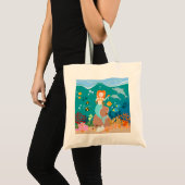 Tote Bag Sirène et dauphins sous la mer fête d'anniversaire (Devant (produit))