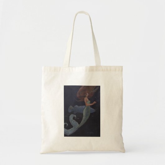 Tote Bag Sirène et poisson bleu (Devant)