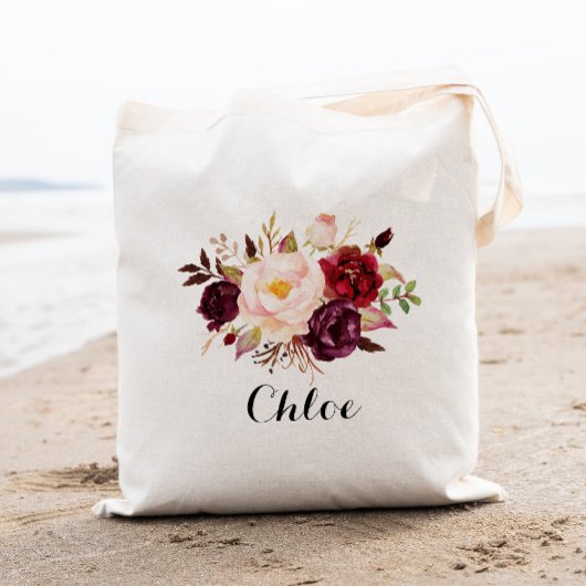 Tote Bag Sirène Florale Rustique, Cadeau Mariage