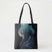 TOTE BAG SIRÈNE NOIRE #2 (Devant)
