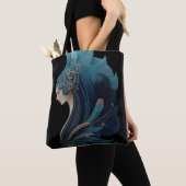 TOTE BAG SIRÈNE NOIRE #2 (De près)
