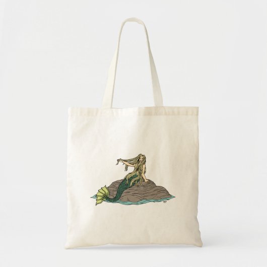 Tote Bag Sirène sur Rocks (Devant)