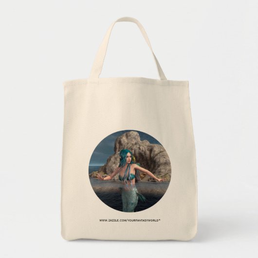 Tote Bag Sirène ultramarine (Devant)