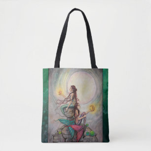 Tote Bag Sirènes Gémeaux Fantaisie Artistique par Molly Har