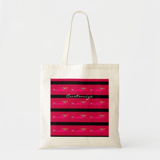 Tote Bag sirènes roses nager rose (Devant)