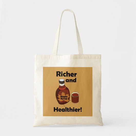 Tote Bag Sirop D'Érable Plus Riche Et Plus Sain (Devant)