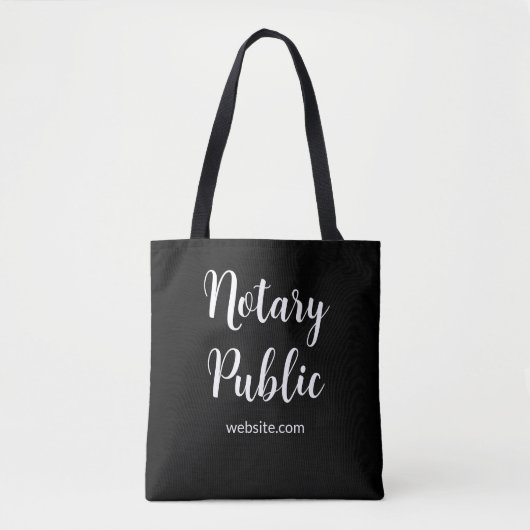 Tote Bag Site web de notaire public noir (Devant)