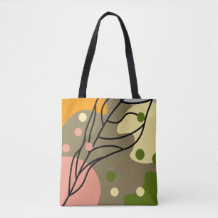 Tote Bag Sites abstraits intéressants avec feuilles