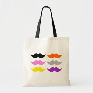 Tote Bag Six moustaches colorées de moustaches