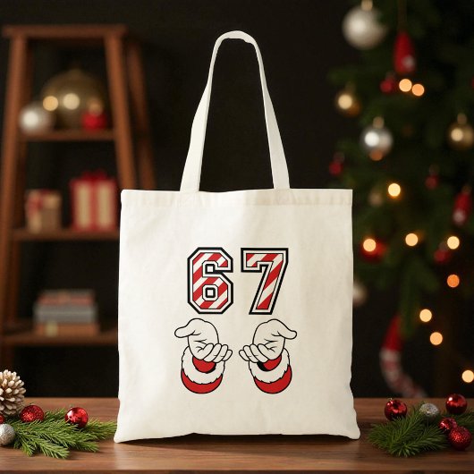 Tote Bag Six Seven 67 6 7 Funny Christmas Meme Holiday