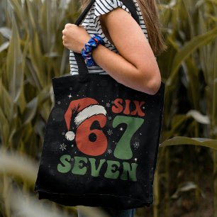 Tote Bag Six Seven 67 Chapeau de Père Noël Drôle Noël Xmas