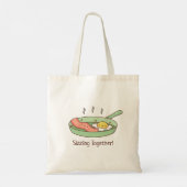 Tote Bag Sizzling Together, Bacon mignon et petit-déjeuner  (Dos)