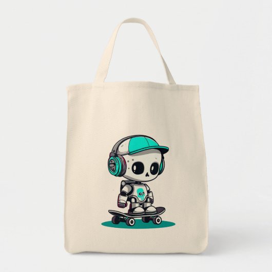 Tote Bag Skate SkullBot (Devant)