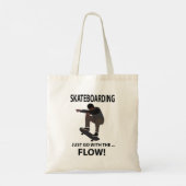 Tote Bag Skateboard Aller Avec Le Flux Skateboarder (Dos)