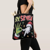 Tote Bag Skeleton 6 7 Christmas Six Seven Meme Xmas (De près)