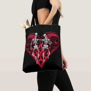 Tote Bag Skeleton Couple