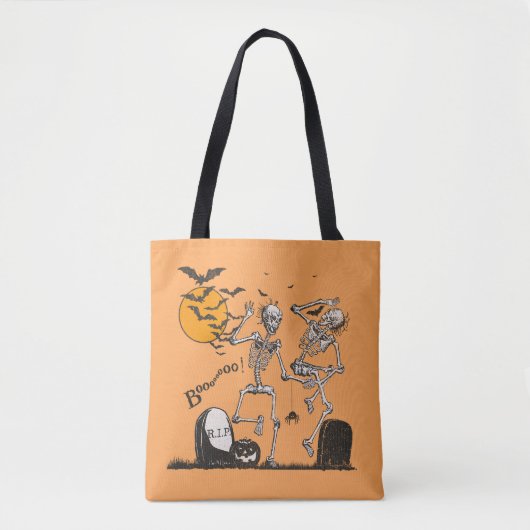 Tote Bag Skeleton Halloween (Devant)