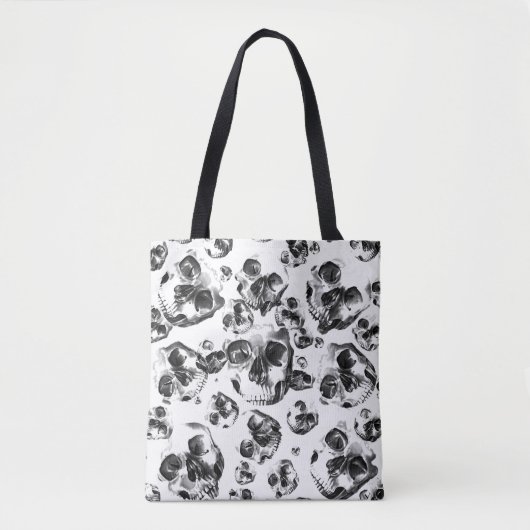 Tote Bag Skeleton Skull Art Pattern (Devant)