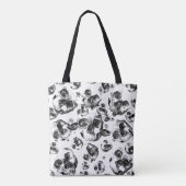 Tote Bag Skeleton Skull Art Pattern (Dos)