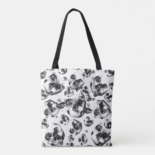 Tote Bag Skeleton Skull Art Pattern (Dos)
