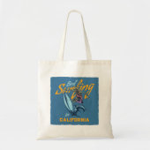 Tote Bag Skeleton vintage Surf California Beach (Devant)