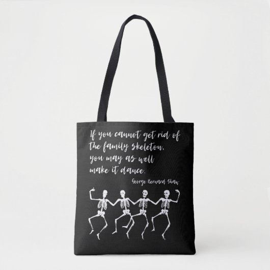 Tote Bag Skeletons dansants, Shaw Cote (Devant)