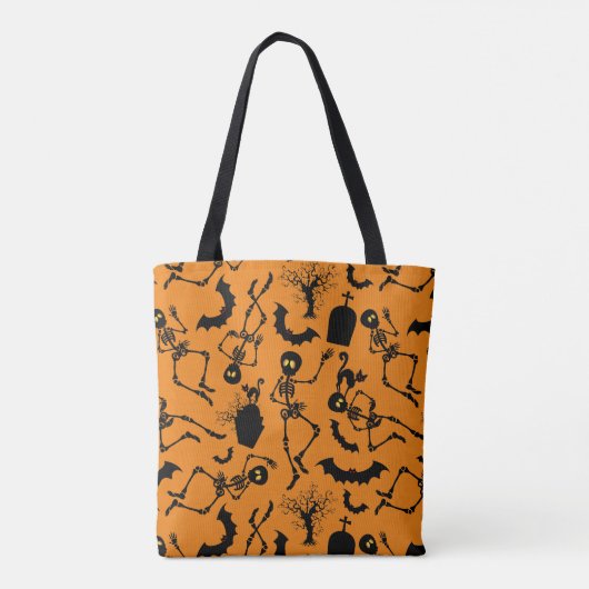 Tote Bag Skeletons d'Halloween Macabre Dance (Dos)