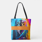 Tote Bag Skeletons enveloppés dans un arc-en-ciel personnal (Dos)