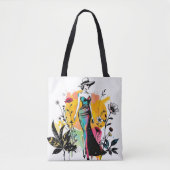Tote Bag Sketch & Bloom Réversible Double face ✏️🌸 (Devant)