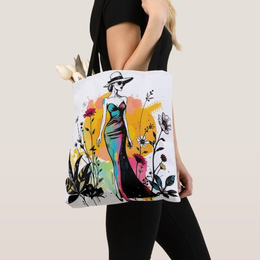 Tote Bag Sketch & Bloom Réversible Double face ✏️🌸 (De près)