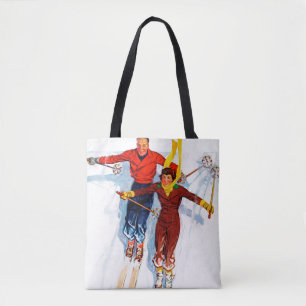 Tote Bag Ski alpin de couples