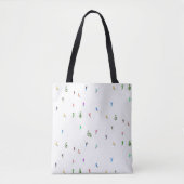 Tote Bag Ski alpin d'hiver Ski Ski Ski Motif (Devant)