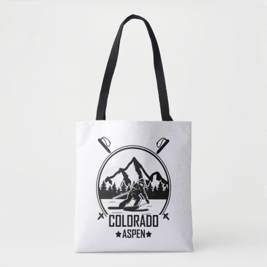Tote Bag Ski d'Aspen Colorado (Devant)