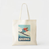 Tote Bag Ski est croire Retro Print (Devant)