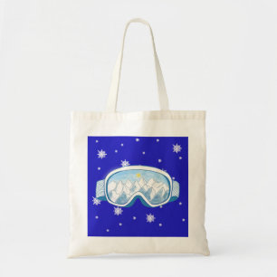 Tote Bag Ski Goggers Snowflake Dance