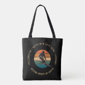 Tote Bag Ski Killington, Vermont - Man Skier, Texte Jaune (Dos)