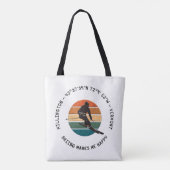 Tote Bag Ski Killington, Vermont - Man Skier, Texte noir (Dos)