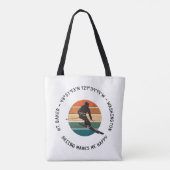 Tote Bag Ski Mt. Baker, Washington - Man Skier, Texte noir (Dos)
