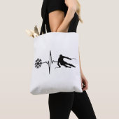 Tote Bag Ski - Ski Heartbeat (De près)