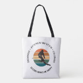Tote Bag Ski Snowmass, Colorado - Man Skier, Texte noir (Dos)