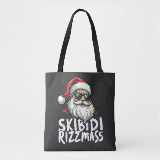 Tote Bag Skibidi Rizzmas Funny Gen Alpha Slang Noël (Devant)