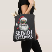 Tote Bag Skibidi Rizzmas Funny Gen Alpha Slang Noël (De près)